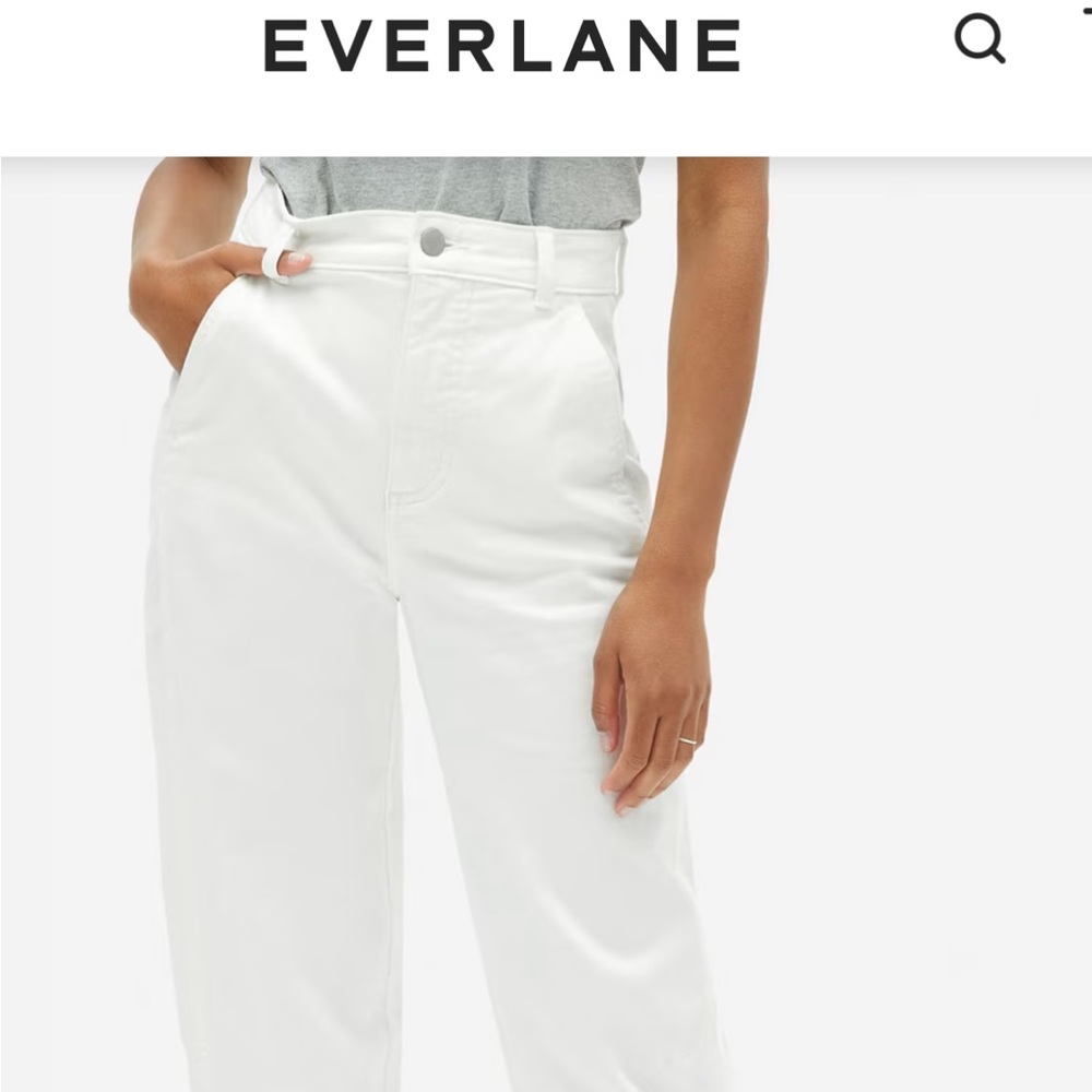 Everlane Barrel Pant in Bone Size 14